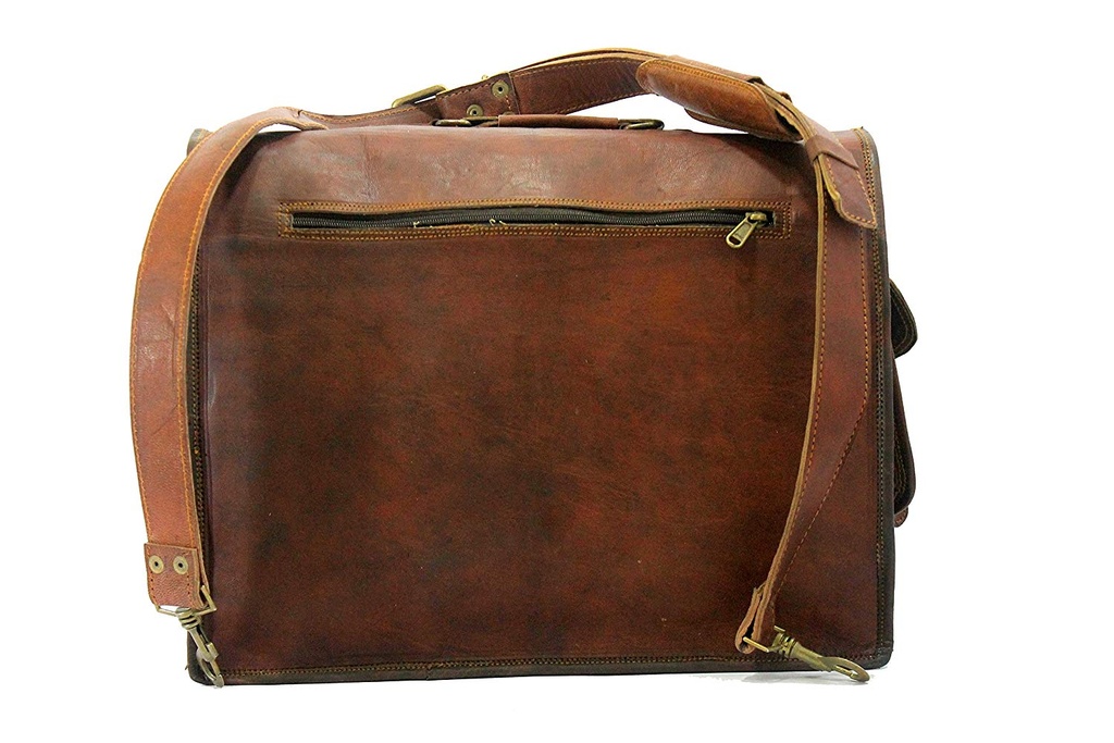 Leather Messenger Office Cross body Laptop Briefcase Computer College Satchel Bag for Men and Women