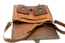 Leather Messenger Office Cross body Laptop Briefcase Computer College Satchel Bag for Men and Women