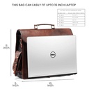 Office Cross body Laptop Briefcase College Satchel Bag for Men and Women Handmade Pure Leather Double Pocket