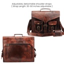 Office Cross body Laptop Briefcase College Satchel Bag for Men and Women Handmade Pure Leather Double Pocket