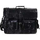 Office Cross body Laptop Briefcase College Satchel Bag for Men and Women Handmade Pure Leather Double Pocket 