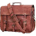 Office Cross body Laptop Briefcase College Satchel Bag for Men and Women Handmade Pure Leather